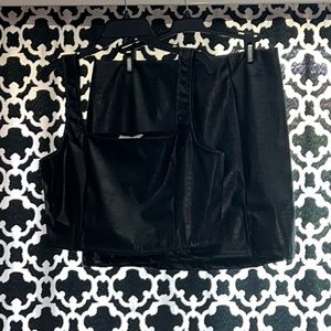 Black pleather skirt/tank set